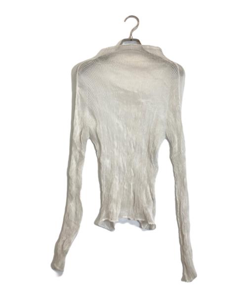 ISSEY MIYAKE（イッセイミヤケ）ISSEY MIYAKE (イッセイミヤケ) プリーツカットソー ホワイト サイズ:Mの古着・服飾アイテム