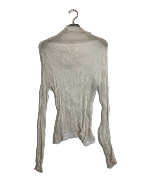 ISSEY MIYAKE（イッセイミヤケ）ISSEY MIYAKE (イッセイミヤケ) プリーツカットソー ホワイト サイズ:Mの古着・服飾アイテム