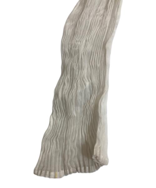 ISSEY MIYAKE（イッセイミヤケ）ISSEY MIYAKE (イッセイミヤケ) プリーツカットソー ホワイト サイズ:Mの古着・服飾アイテム