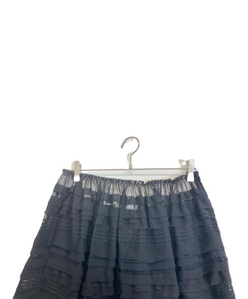 COMME des GARCONS（コムデギャルソン）COMME des GARCONS (コムデギャルソン) シースルーフリルスカート ブラック サイズ:Lの古着・服飾アイテム