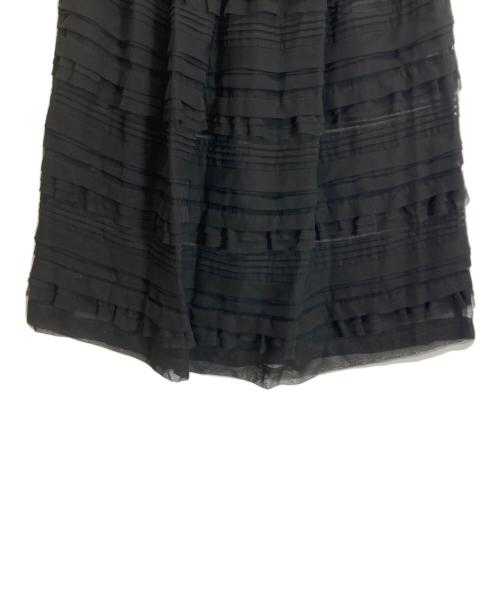 COMME des GARCONS（コムデギャルソン）COMME des GARCONS (コムデギャルソン) シースルーフリルスカート ブラック サイズ:Lの古着・服飾アイテム