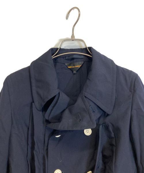 COMME des GARCONS（コムデギャルソン）COMME des GARCONS (コムデギャルソン) ウールレイヤードデザインジャケット ネイビー サイズ:Sの古着・服飾アイテム