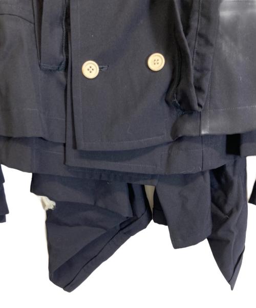 COMME des GARCONS（コムデギャルソン）COMME des GARCONS (コムデギャルソン) ウールレイヤードデザインジャケット ネイビー サイズ:Sの古着・服飾アイテム
