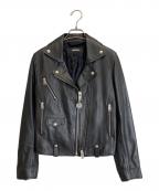 DIESELディーゼル）の古着「ラムレザーライダースジャケット」｜ブラック