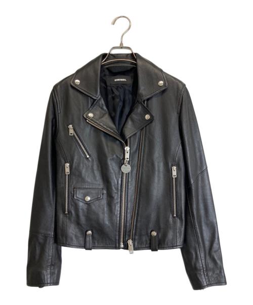 DIESEL（ディーゼル）DIESEL (ディーゼル) ラムレザーライダースジャケット ブラック サイズ:Sの古着・服飾アイテム