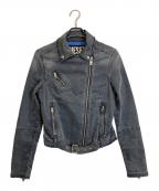 DIESELディーゼル）の古着「デニムライダースジャケット」｜インディゴ