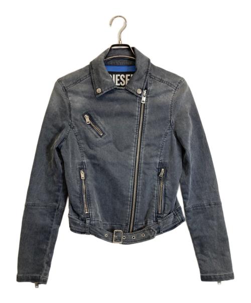 DIESEL（ディーゼル）DIESEL (ディーゼル) デニムライダースジャケット インディゴ サイズ:Sの古着・服飾アイテム