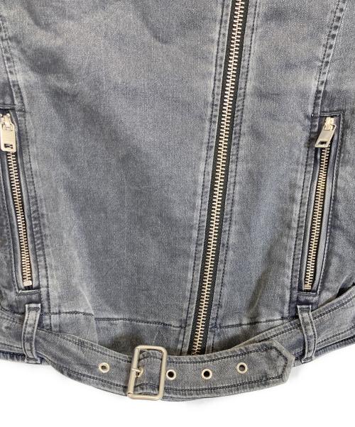 DIESEL（ディーゼル）DIESEL (ディーゼル) デニムライダースジャケット インディゴ サイズ:Sの古着・服飾アイテム