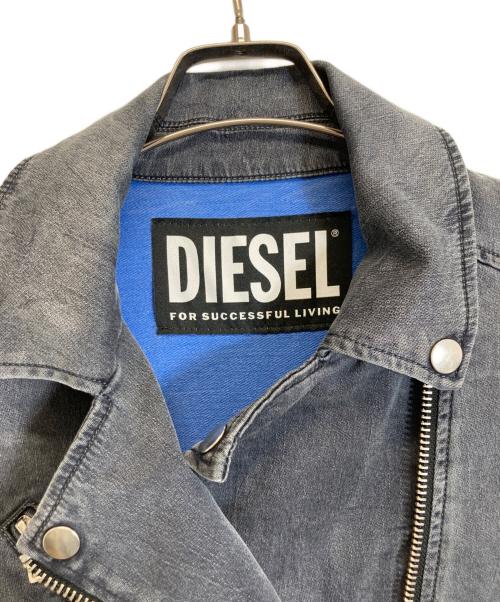 DIESEL（ディーゼル）DIESEL (ディーゼル) デニムライダースジャケット インディゴ サイズ:Sの古着・服飾アイテム