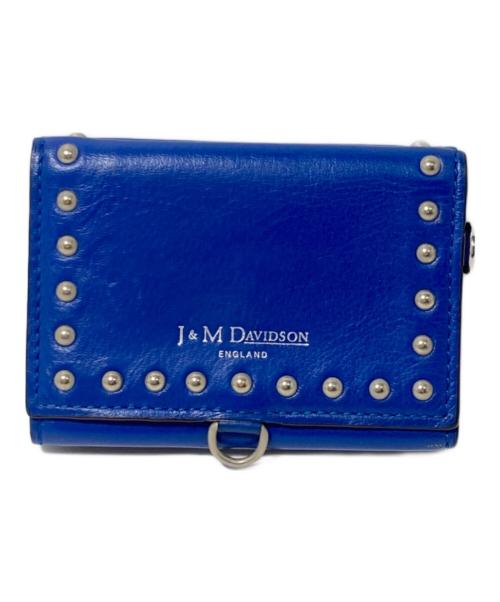 J&M DAVIDSON（ジェイ＆エム デヴィッドソン）J&M DAVIDSON (ジェイ＆エム デヴィッドソン) コンパクトウォレット ブルーの古着・服飾アイテム