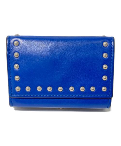 J&M DAVIDSON（ジェイ＆エム デヴィッドソン）J&M DAVIDSON (ジェイ＆エム デヴィッドソン) コンパクトウォレット ブルーの古着・服飾アイテム