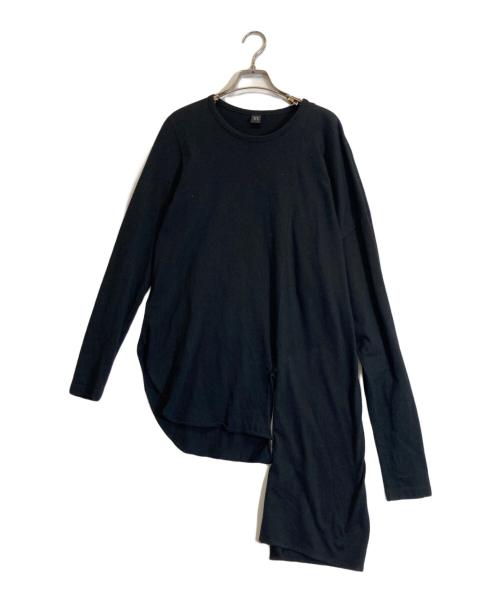 Y's（ワイズ）Y's (ワイズ) アシンメトリー カットソー ブラック サイズ:2の古着・服飾アイテム