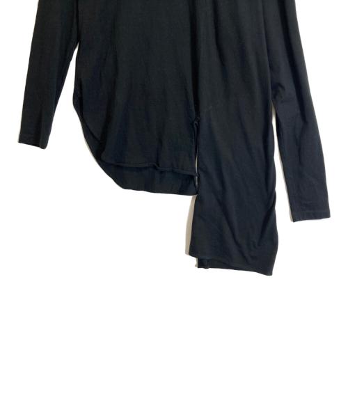 Y's（ワイズ）Y's (ワイズ) アシンメトリー カットソー ブラック サイズ:2の古着・服飾アイテム