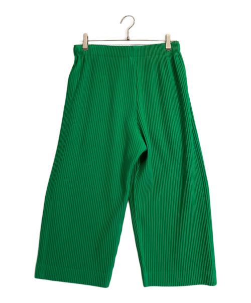 HOMME PLISSE ISSEY MIYAKE（オム プリッセ イッセイ ミヤケ）HOMME PLISSE ISSEY MIYAKE (オム プリッセ イッセイ ミヤケ) パンツ グリーン サイズ:2の古着・服飾アイテム