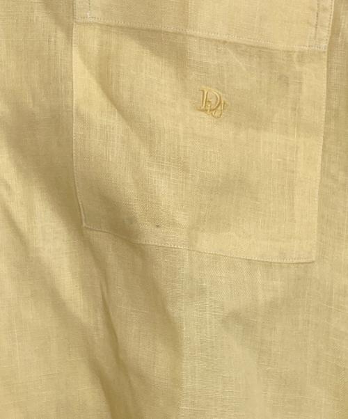 Christian Dior（クリスチャン ディオール）Christian Dior (クリスチャン ディオール) リネンシャツ イエロー サイズ:LLの古着・服飾アイテム