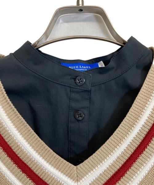BLUE LABEL CRESTBRIDGE（ブルーレーベルクレストブリッジ）BLUE LABEL CRESTBRIDGE (ブルーレーベルクレストブリッジ) ベスト付きワンピース ベージュ サイズ:Mの古着・服飾アイテム