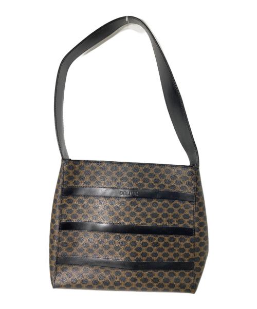 CELINE（セリーヌ）CELINE (セリーヌ) マカダムショルダーバッグ ブラウンの古着・服飾アイテム