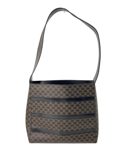 CELINE（セリーヌ）CELINE (セリーヌ) マカダムショルダーバッグ ブラウンの古着・服飾アイテム