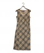 BURBERRY BLUE LABELバーバリー ブルー レーベル）の古着「ノバチェックノースリーブワンピース」｜ベージュ