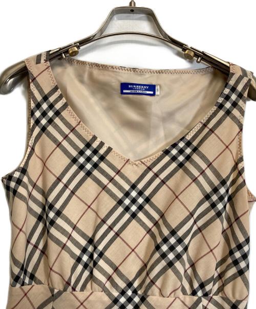 BURBERRY BLUE LABEL（バーバリー ブルー レーベル）BURBERRY BLUE LABEL (バーバリー ブルー レーベル) ノバチェックノースリーブワンピース ベージュ サイズ:38の古着・服飾アイテム