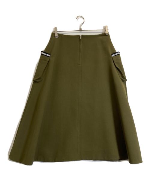 BORDERS at BALCONY（ボーダーズアットバルコニー）BORDERS AT BALCONY (ボーダーズアットバルコニー) サイドポケットスカート カーキ サイズ:38の古着・服飾アイテム