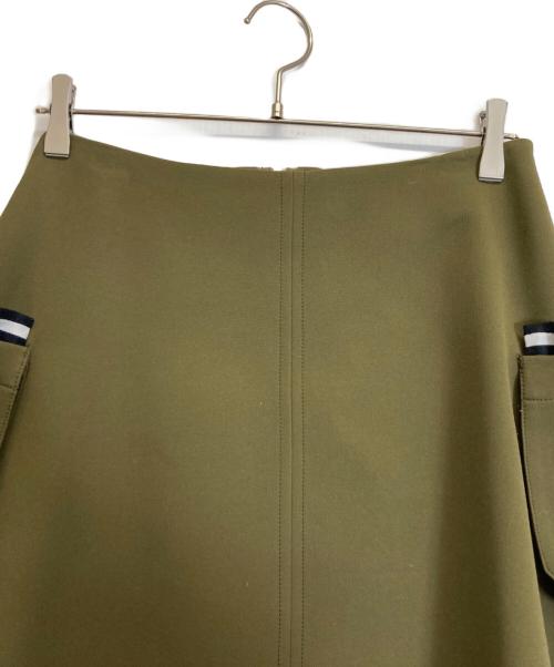 BORDERS at BALCONY（ボーダーズアットバルコニー）BORDERS AT BALCONY (ボーダーズアットバルコニー) サイドポケットスカート カーキ サイズ:38の古着・服飾アイテム