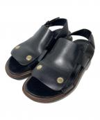 MARNIマルニ）の古着「レザーサンダル」｜ブラック