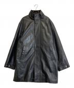 BALMAINバルマン）の古着「レザーコート」｜ブラック