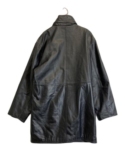BALMAIN（バルマン）BALMAIN (バルマン) レザーコート ブラック サイズ:LLの古着・服飾アイテム