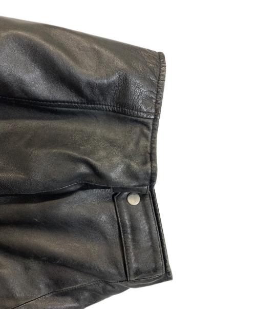 BALMAIN（バルマン）BALMAIN (バルマン) レザーコート ブラック サイズ:LLの古着・服飾アイテム