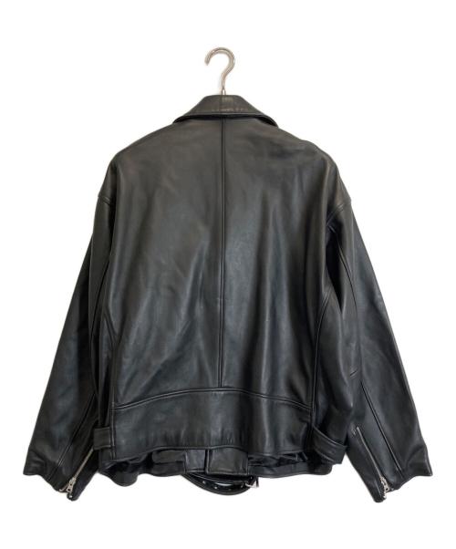 BEAMS（ビームス）BEAMS (ビームス) ルーズ ダブル レザーライダース ジャケット ブラック サイズ:Mの古着・服飾アイテム