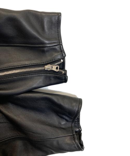 BEAMS（ビームス）BEAMS (ビームス) ルーズ ダブル レザーライダース ジャケット ブラック サイズ:Mの古着・服飾アイテム