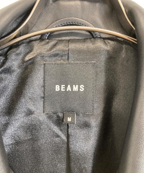 BEAMS（ビームス）BEAMS (ビームス) ルーズ ダブル レザーライダース ジャケット ブラック サイズ:Mの古着・服飾アイテム