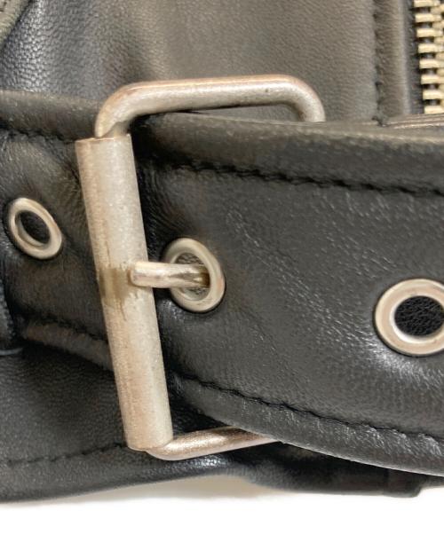 BEAMS（ビームス）BEAMS (ビームス) ルーズ ダブル レザーライダース ジャケット ブラック サイズ:Mの古着・服飾アイテム