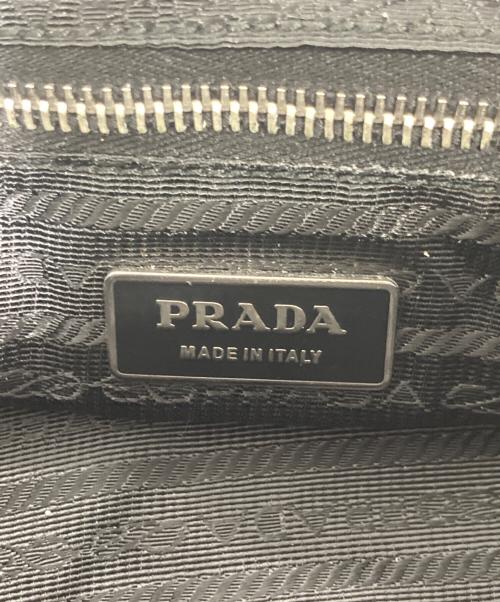 PRADA（プラダ）PRADA (プラダ) レザー切替ワンショルダーバッグ ブラックの古着・服飾アイテム