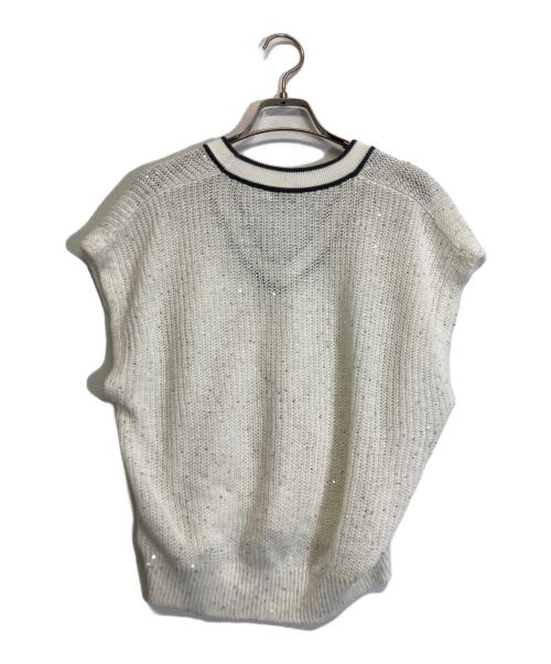 BRUNELLO CUCINELLI（ブルネロクチネリ）BRUNELLO CUCINELLI (ブルネロクチネリ) ニットベスト ホワイト サイズ:XSの古着・服飾アイテム