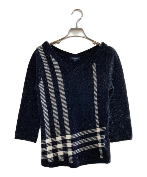 BURBERRY LONDON（バーバリーロンドン）BURBERRY LONDON (バーバリーロンドン) ラメニット ブラック サイズ:1の古着・服飾アイテム