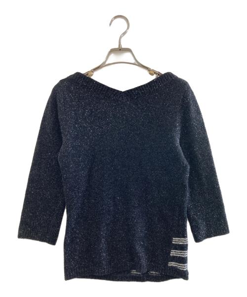 BURBERRY LONDON（バーバリーロンドン）BURBERRY LONDON (バーバリーロンドン) ラメニット ブラック サイズ:1の古着・服飾アイテム