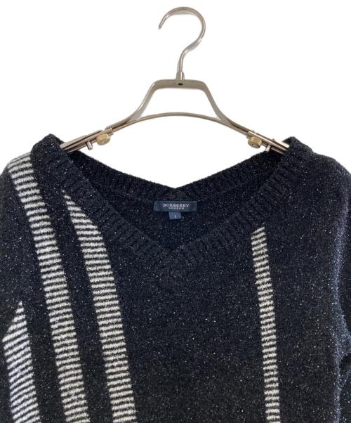 BURBERRY LONDON（バーバリーロンドン）BURBERRY LONDON (バーバリーロンドン) ラメニット ブラック サイズ:1の古着・服飾アイテム