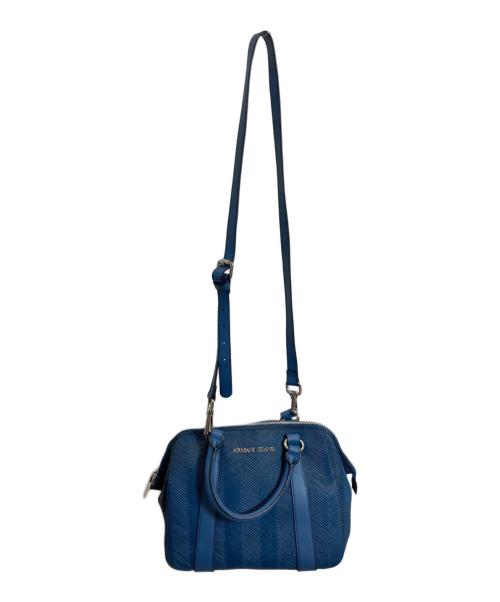 ARMANI JEANS（アルマーニジーンズ）ARMANI JEANS (アルマーニジーンズ) 2WAYバッグ ブルーの古着・服飾アイテム