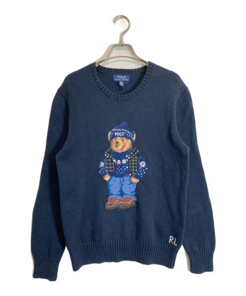 POLO RALPH LAUREN（ポロ・ラルフローレン）POLO RALPH LAUREN (ポロ・ラルフローレン) ポロベアニット ネイビー サイズ:XLの古着・服飾アイテム