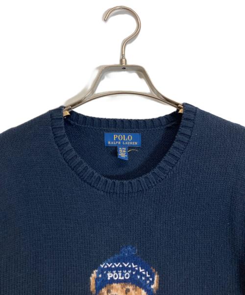 POLO RALPH LAUREN（ポロ・ラルフローレン）POLO RALPH LAUREN (ポロ・ラルフローレン) ポロベアニット ネイビー サイズ:XLの古着・服飾アイテム