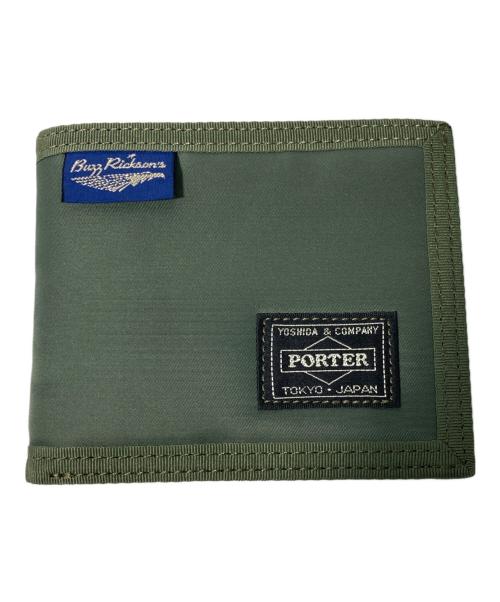 PORTER（ポーター）PORTER (ポーター) Buzz Rickson's (バズリクソンズ) 財布 カーキの古着・服飾アイテム