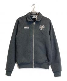 adidas（アディダス）の古着「ロゴワッペン フルジップ スイングトップ」｜グレー