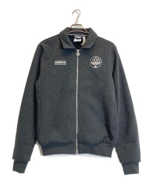 adidas（アディダス）adidas (アディダス) ロゴワッペン フルジップ スイングトップ グレー サイズ:Sの古着・服飾アイテム