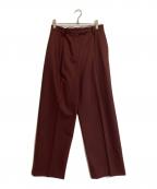 HERMESエルメス）の古着「ウールスラックス」｜ワインレッド