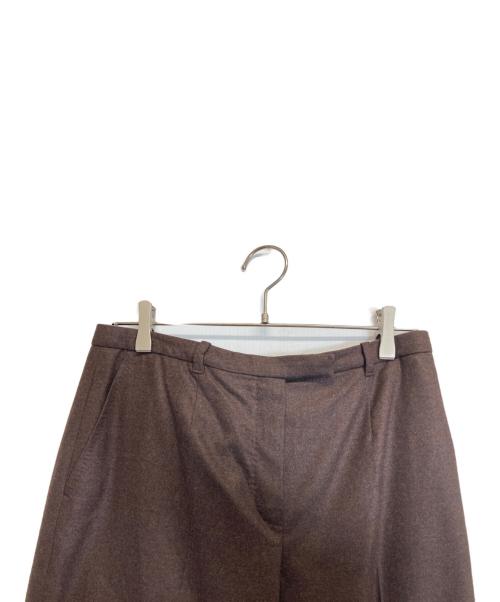 HERMES（エルメス）HERMES (エルメス) ウールスラックス ブラウン サイズ:42の古着・服飾アイテム