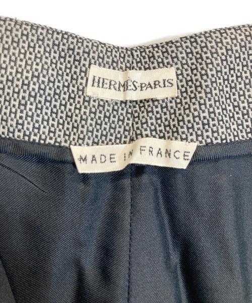 HERMES（エルメス）HERMES (エルメス) Hロゴ総柄スラックス グレー サイズ:40の古着・服飾アイテム