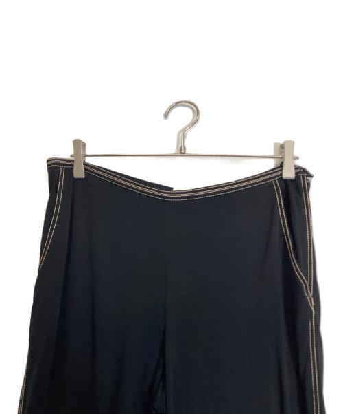 HERMES（エルメス）HERMES (エルメス) ステッチデザインパンツ ブラック サイズ:42の古着・服飾アイテム