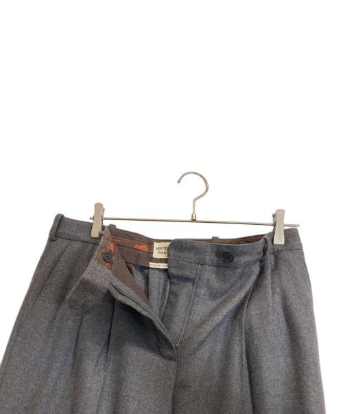 HERMES（エルメス）HERMES (エルメス) カシミヤスラックス グレー サイズ:42の古着・服飾アイテム